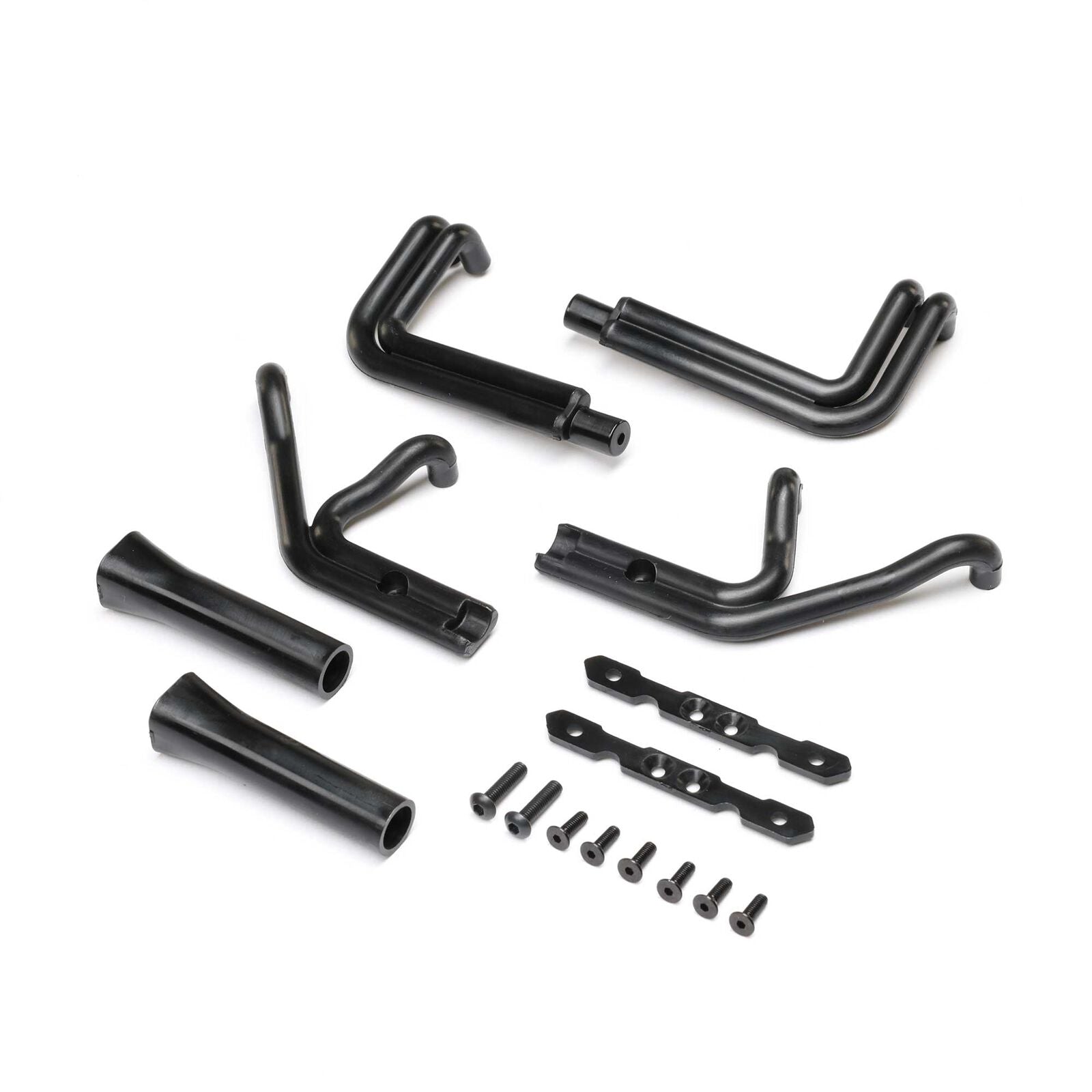 LOSI LOS-1897 Header Set, Matte Black: 22S Sprint