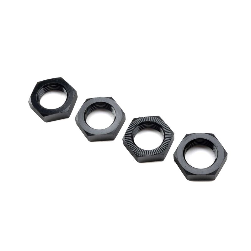 LOSI LOS-3677 Wheel Nut, Black (4): ALL 5IVE