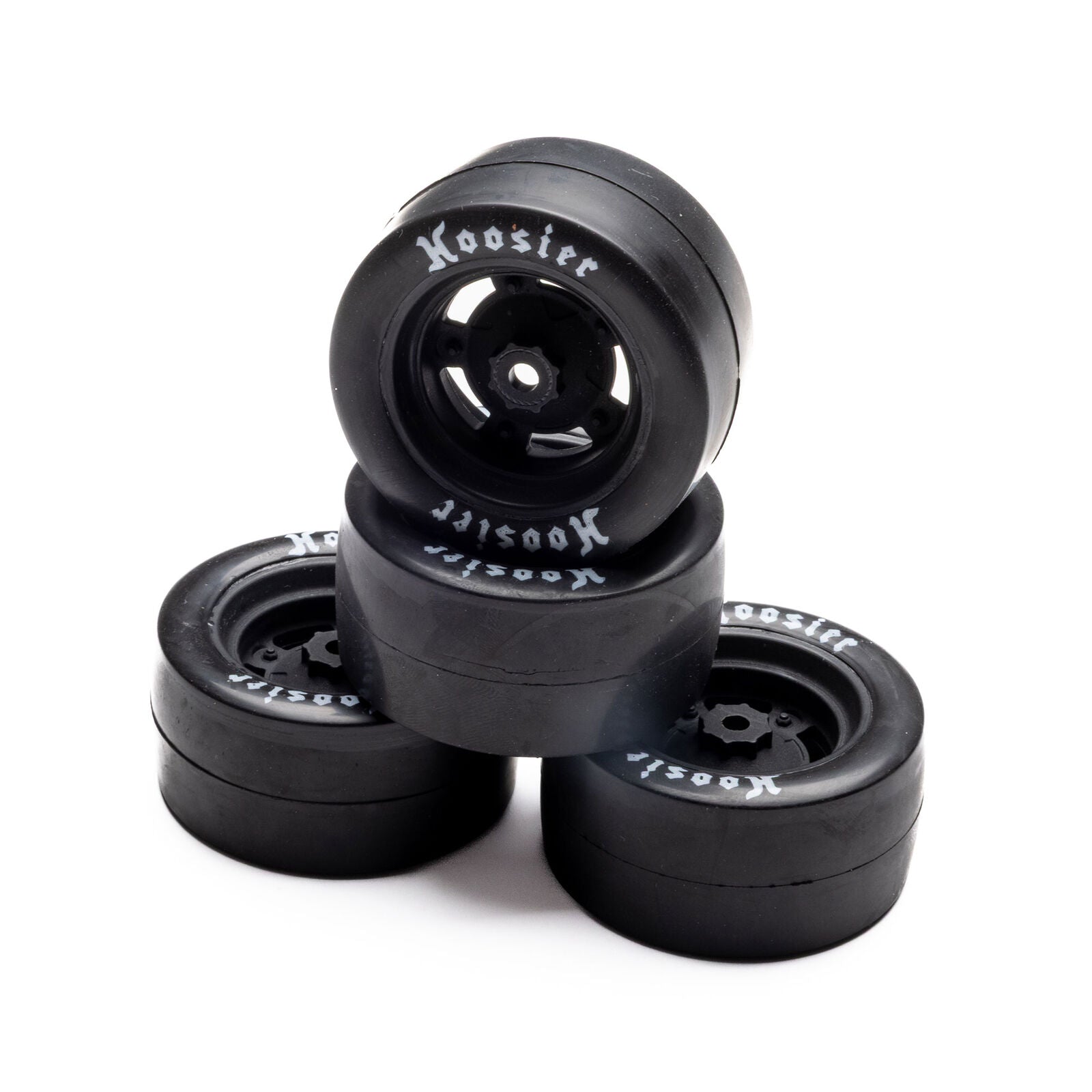 LOSI LOS-3779 Losi Hoosier Mounted Tires, Medium (4): GROM Asphalt Late Model