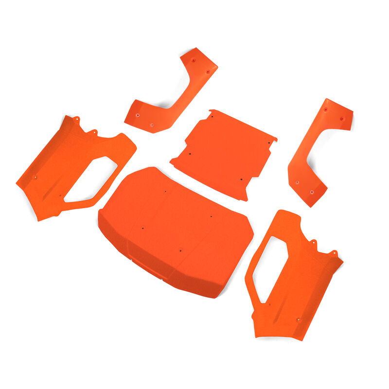 LOSI LOS-4002 Body Set Complete, Flourescent Orange: 5IVE-T 3.0