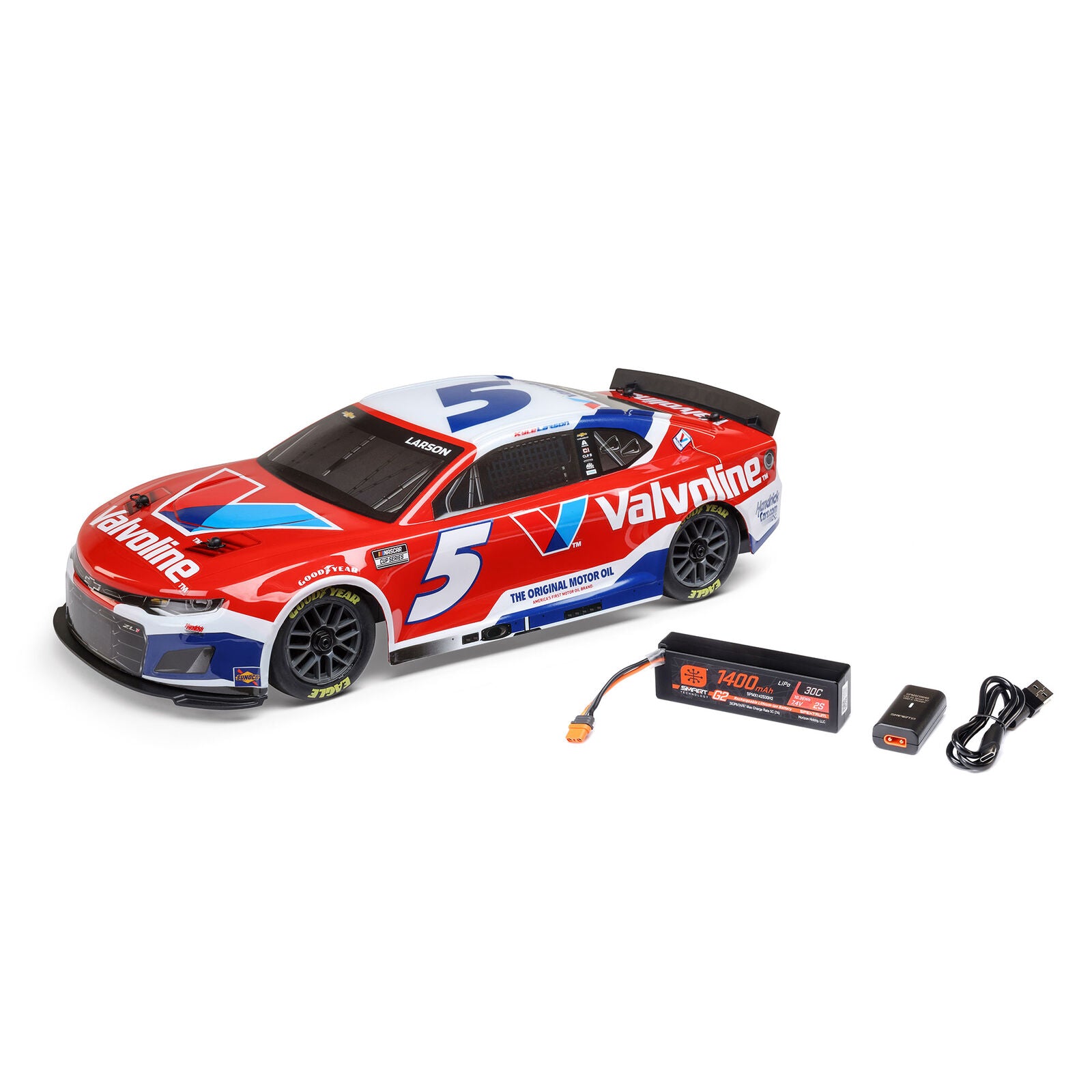 LOSI 1/12 NASCAR RC Racecar 2S AWD RTR Brushed On-Road (Battery & Charger Included)