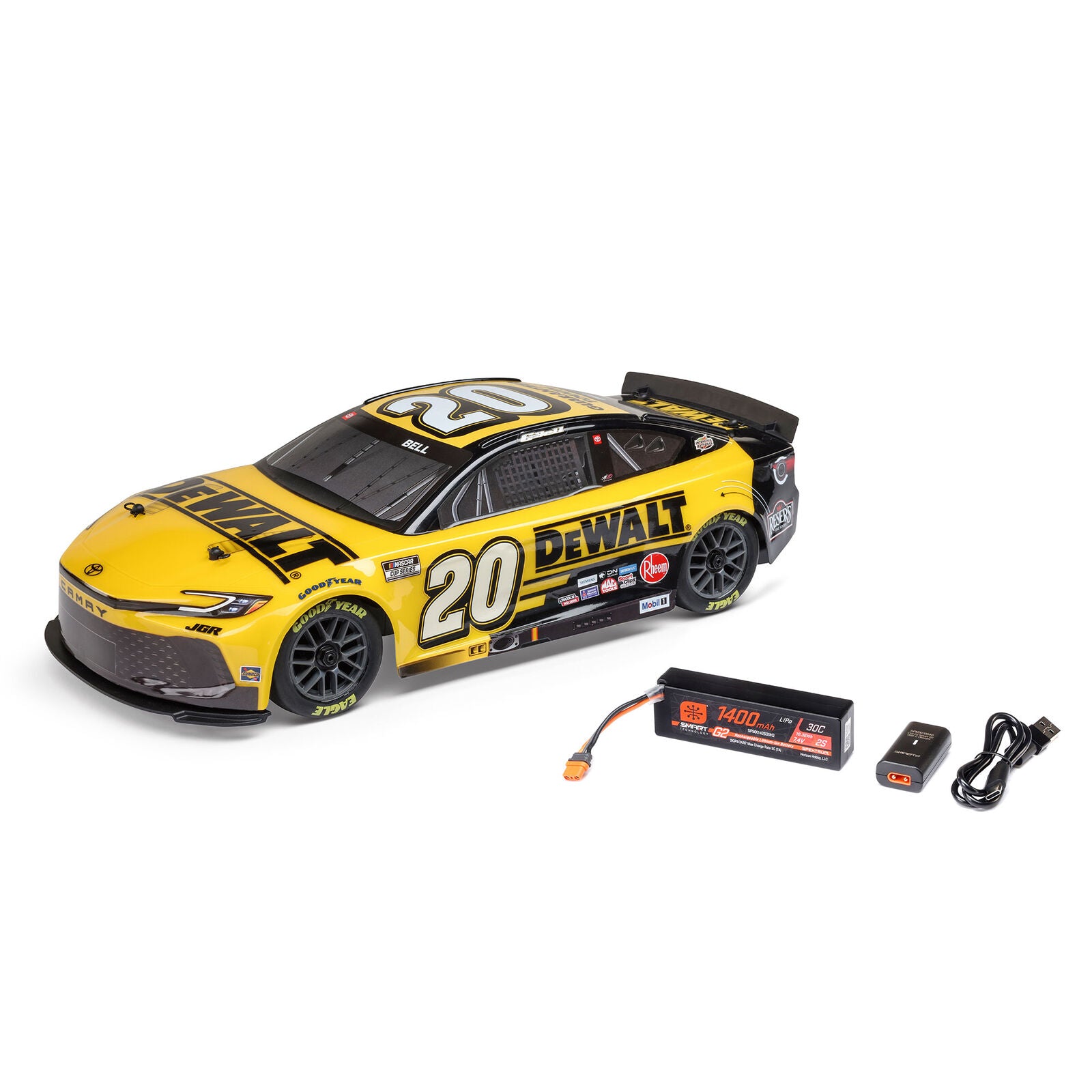 LOSI 1/12 NASCAR RC Racecar 2S AWD RTR Brushed On-Road (Battery & Charger Included)