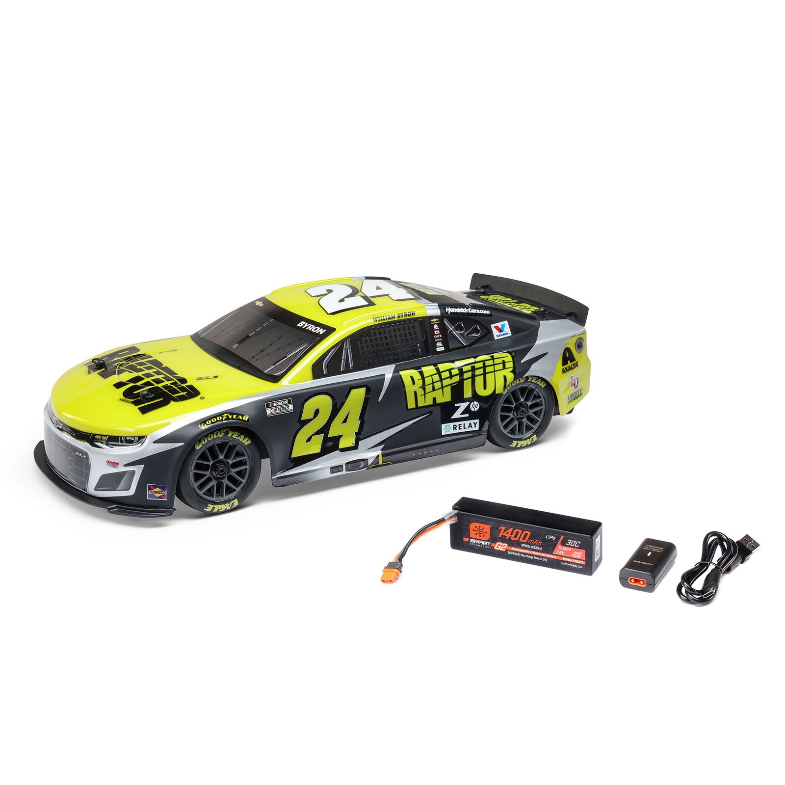 LOSI 1/12 NASCAR RC Racecar 2S AWD RTR Brushed On-Road (Battery & Charger Included)