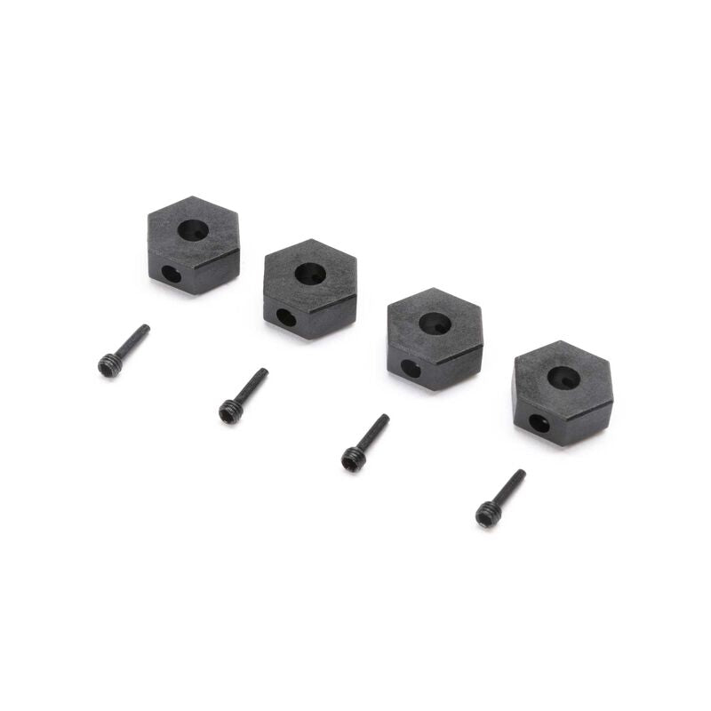 LOSI LOS212050 12mm Wheel Hex and Screwpin (4): Mini LMT