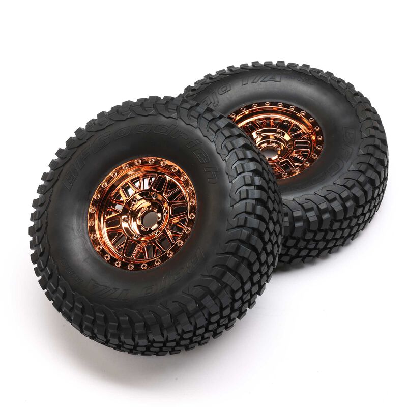 LOSI LOS45037 Wheel, Tire, Mounted (2): 8X Super Lasernut