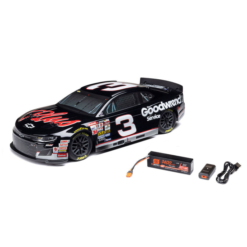 LOSI LOSF1122503 1/12 Losi NASCAR RCR No. 3 GM Goodwrench (Battery & Charger Included)