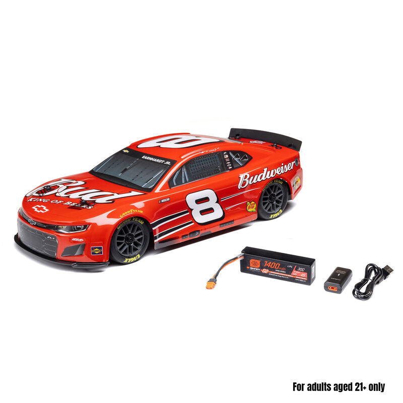 LOSI LOSF1122508 1/12 Losi NASCAR Dale Earnhardt Jr. No. 8 Budweiser (Battery & Charger Included)