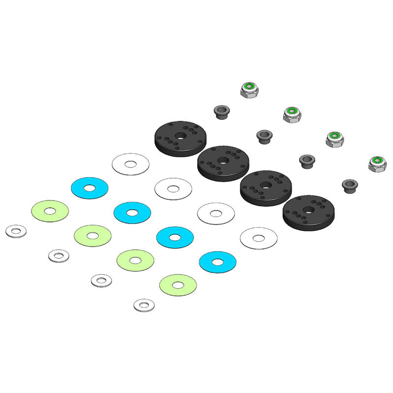 MIP 19010 1/8 Bypass1 Hi-Flow Piston Kit (4) (6-Hole x 1.3mm)