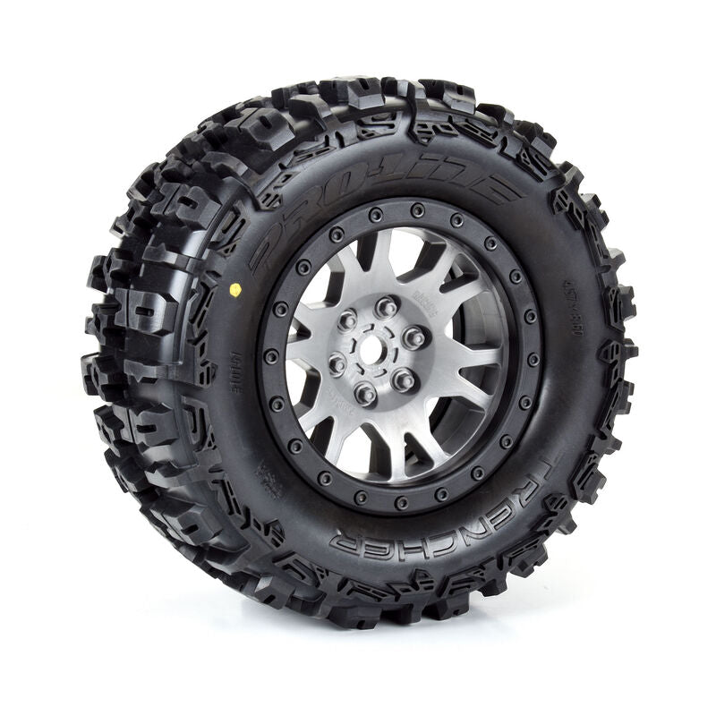 PROLINE PRO1015114 Limited Edition Trencher Pro-Loc F/R Mounted 24mm Gray/Black Impulse (2): X-MAXX