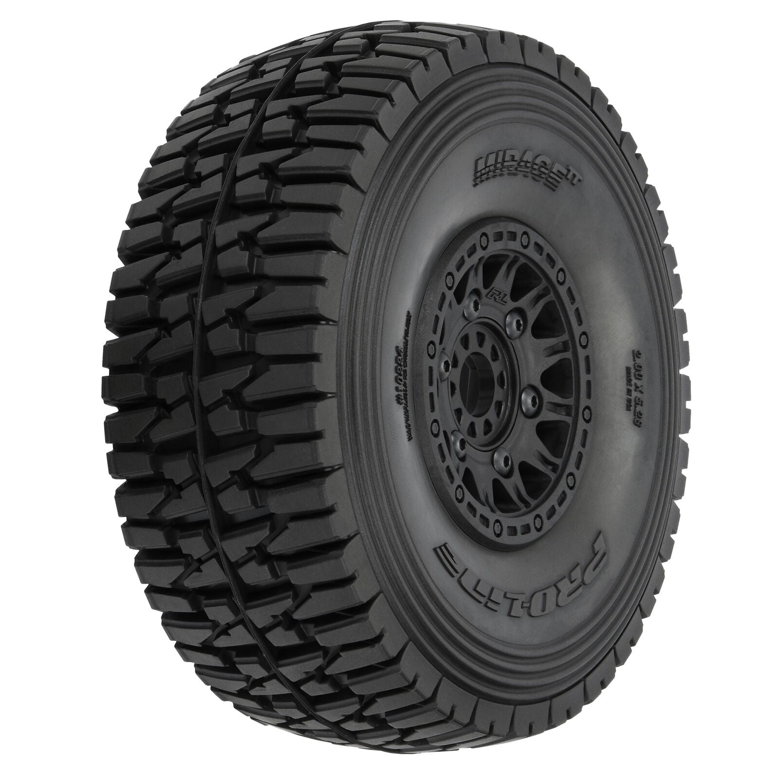 PROLINE PRO1022410 1/7 Mirage TT BELTED F/R Tires MTD 17mm Blk Raid (2): Mojave 6S, UDR