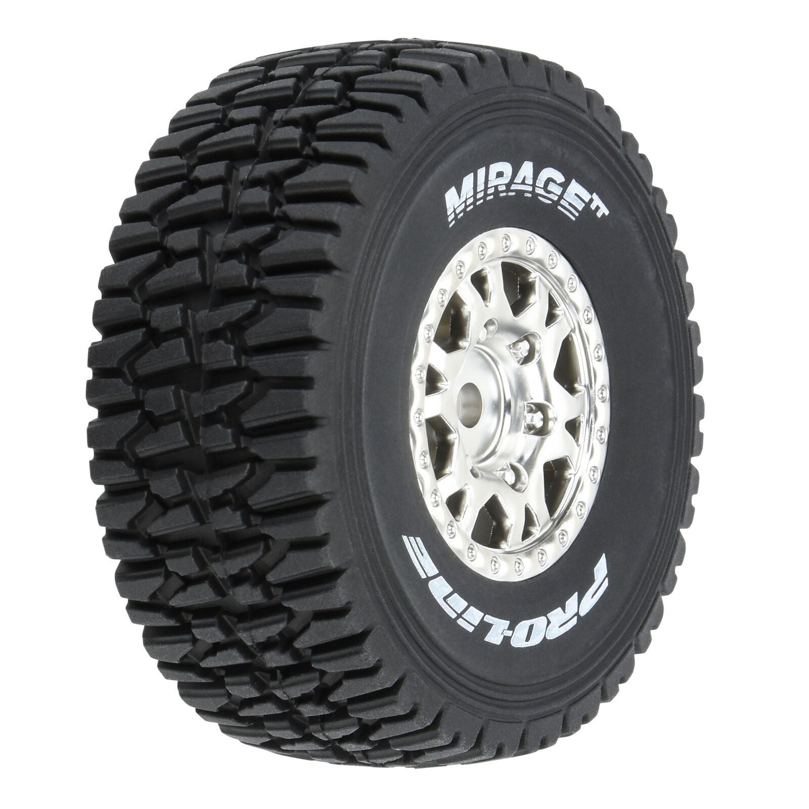 PROLINE PRO1025310 1/16 Mirage TT F/R Tires MTD 12mm Silver Impulse (4): Mojave Grom