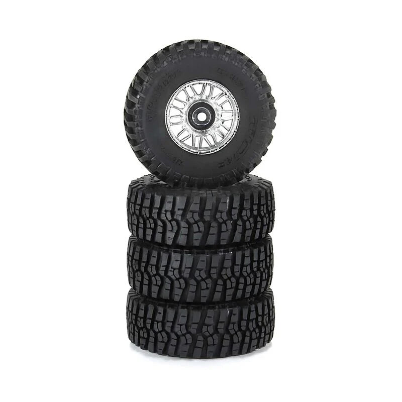 PROLINE PRO1028810 Flat Iron Front/Rear Wheels Tires Mounted 12mm Hex Chrome Diablo (4): TYPHON GROM