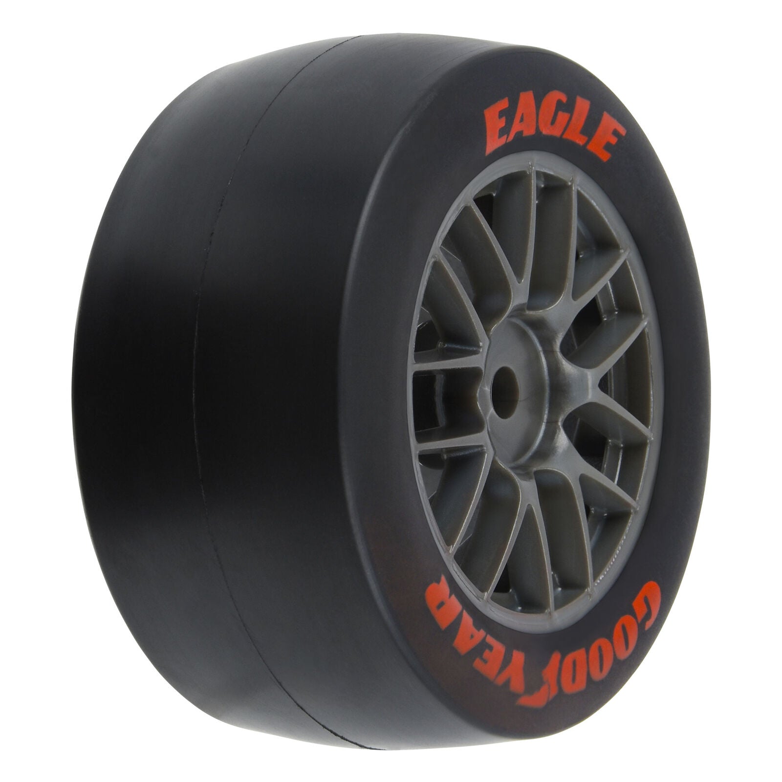 PROLINE PRO1030410 1/12 Goodyear Eagle Option Tire F/R MTD Gray Wheels (4): Losi NASCAR