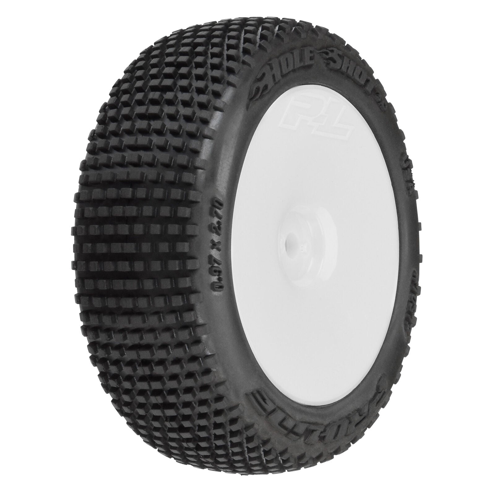 PROLINE PRO1031713 1/14 Hole Shot 3.0 F/R Tire MTD 12mm White Velocity (4): Typhon GROM