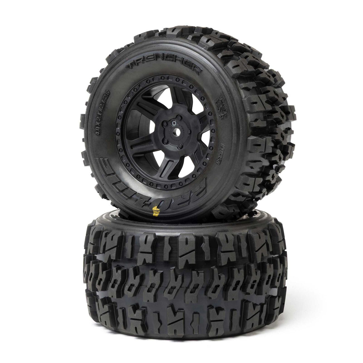 PROLINE PRO1035810 1/16 Trencher Front/Rear Tires Mounted Desperado 2.0 Wheels, 12mm Hex, Black (2): Traxxas Mini Maxx