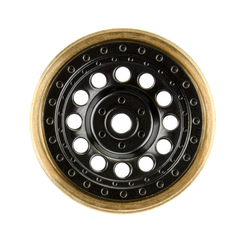 PROLINE 2812-00 1/24 Rock Shooter Brass F/R 1.0" 7mm Crawler Wheels (2) Black