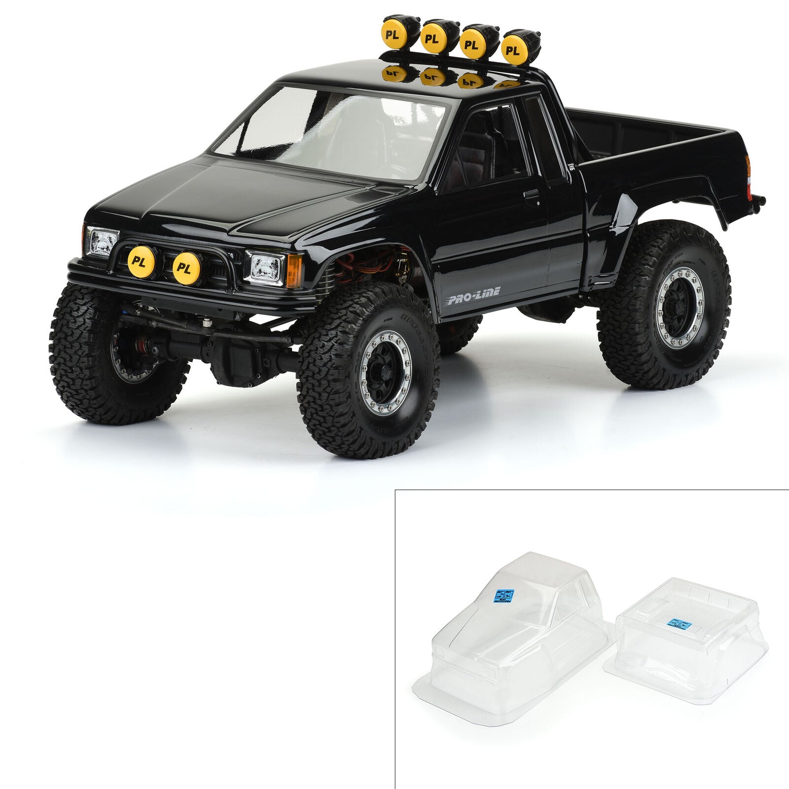 PROLINE 3466-00 Lexan Body 1985 Toyota HiLux SR5 Clear Body SCX10