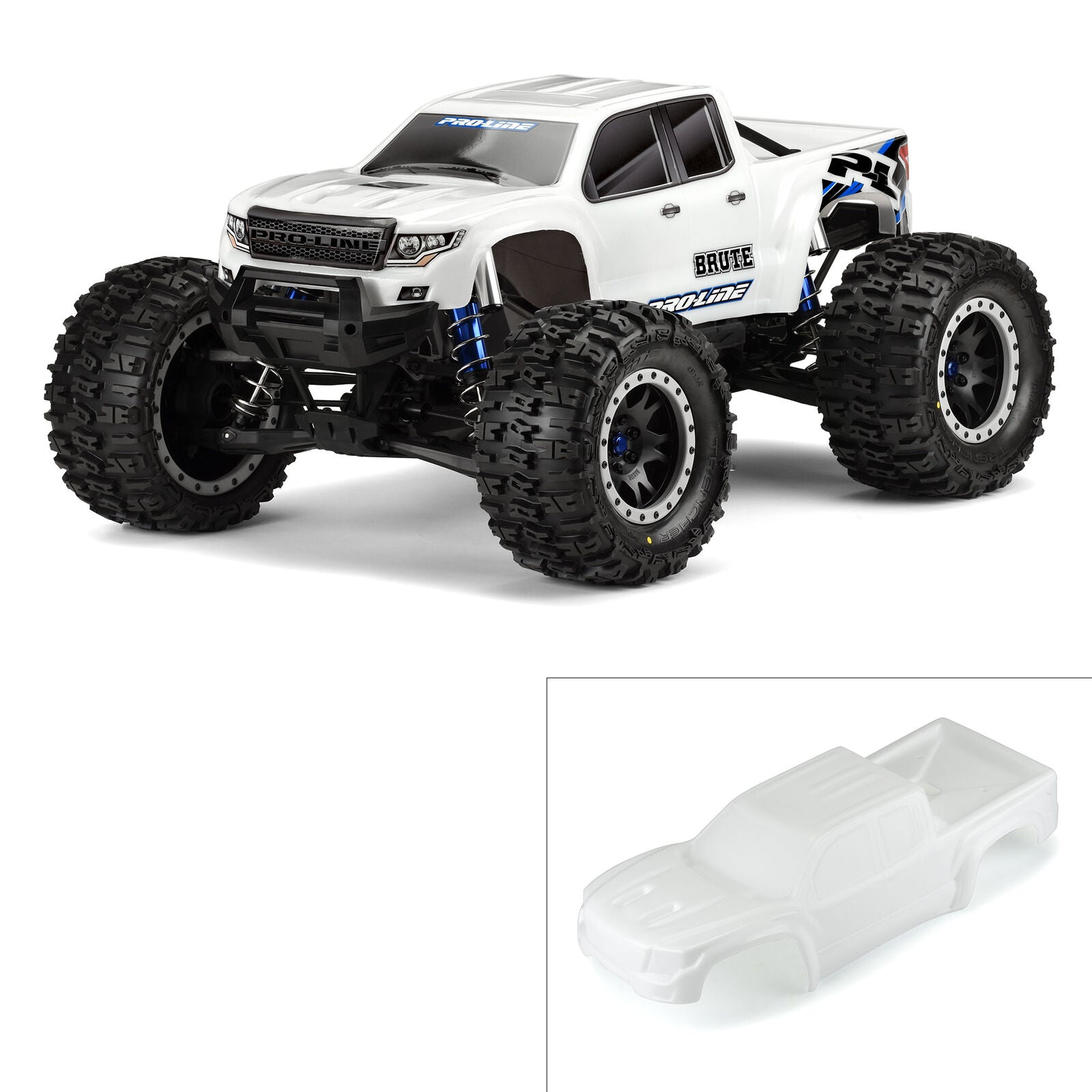 PROLINE 3513-17 1/6 Pre-Cut Brute Bash Armor Body White X-MAXX