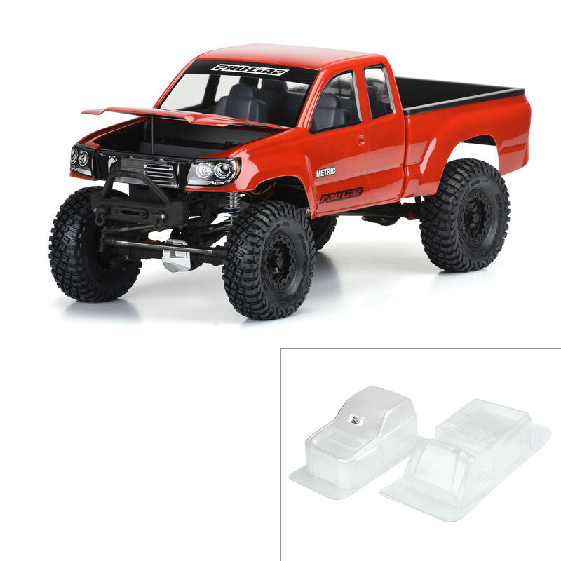 PROLINE 3520-00 Builder’s Series: Metric 12.3" Rock Crawler Body (Clear) w/Cab, Bed & Opening Hood