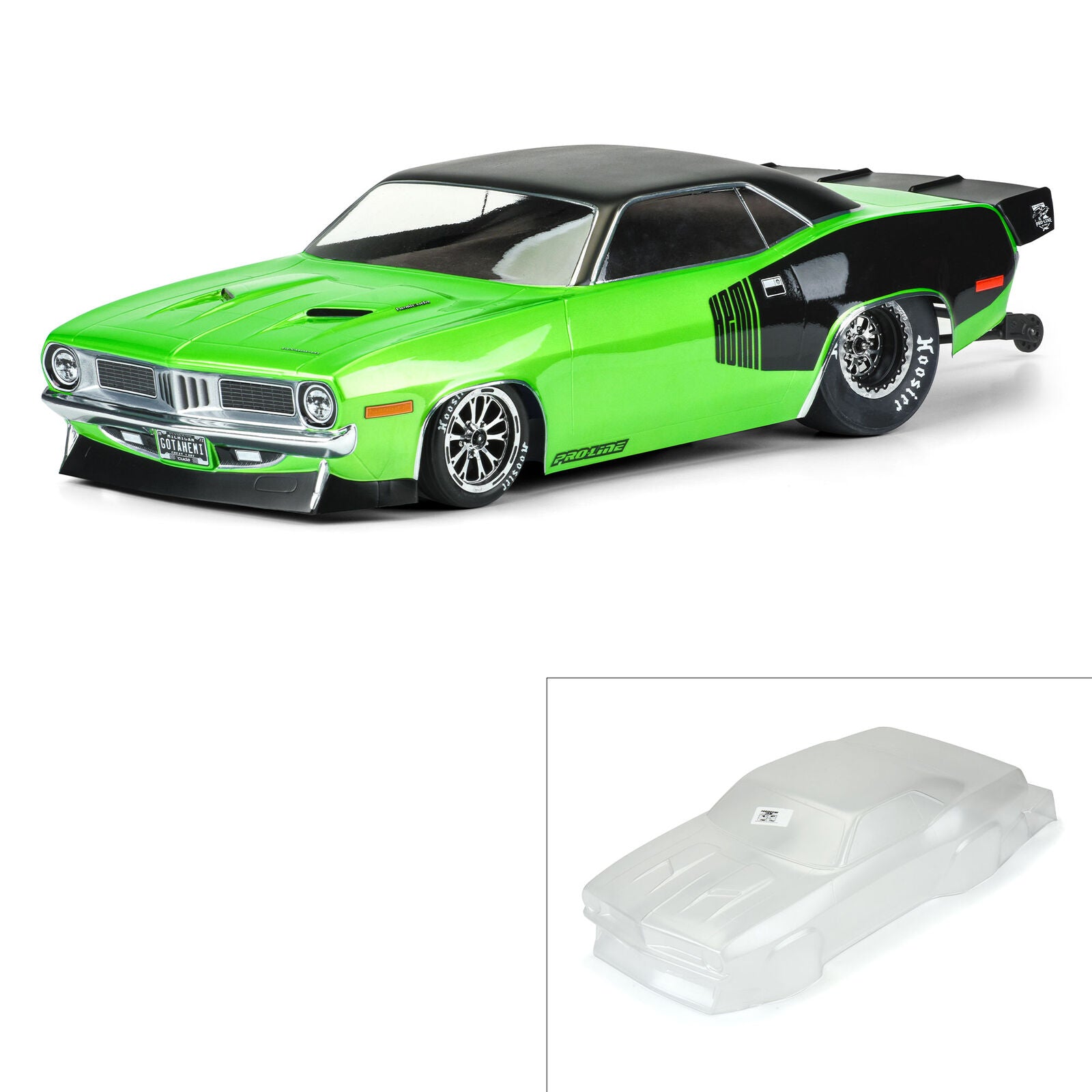PROLINE 3550-00 Clear Body, 1972 Plymouth Barracuda Slash 2WD Drag