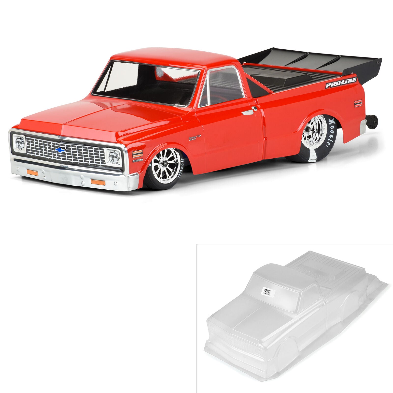 PROLINE 3557-00 1/10 1972 Chevy C-10 Clear Body: Drag Car