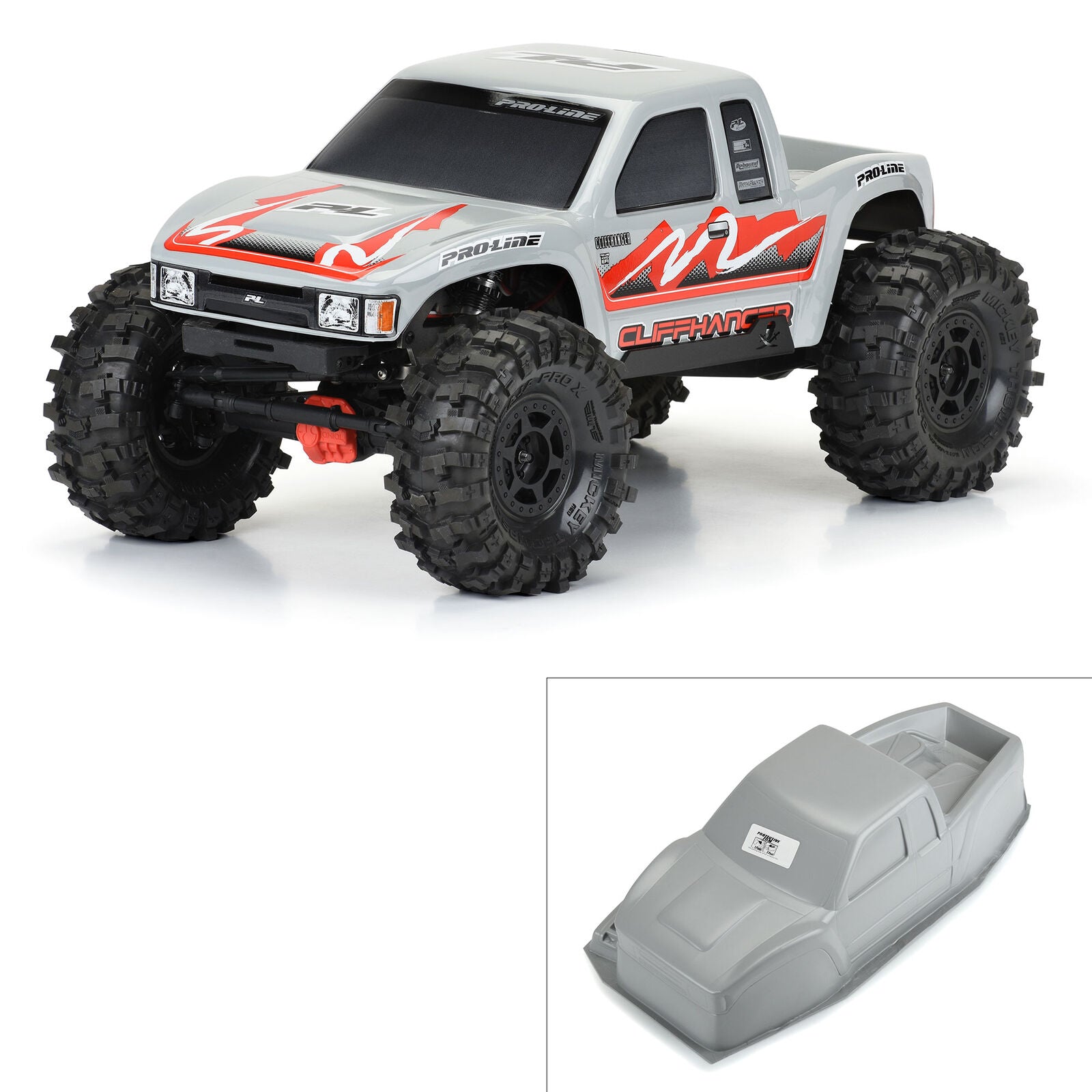 PROLINE 3566-14 1/10 Cliffhanger HP Tough-Color Gray Body 12.3” (313mm) WB Crawlers
