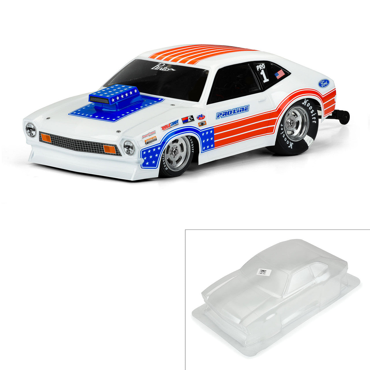 PROLINE 3572-00 1/10 1972 Ford Pinto Clear Body (11.25" Wheelbase): Buggy Drag Car