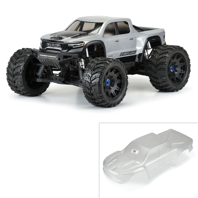 PROLINE 3574-17 1/5 Pre-Cut 2021 Ram 1500 Clear Body: X-MAXX