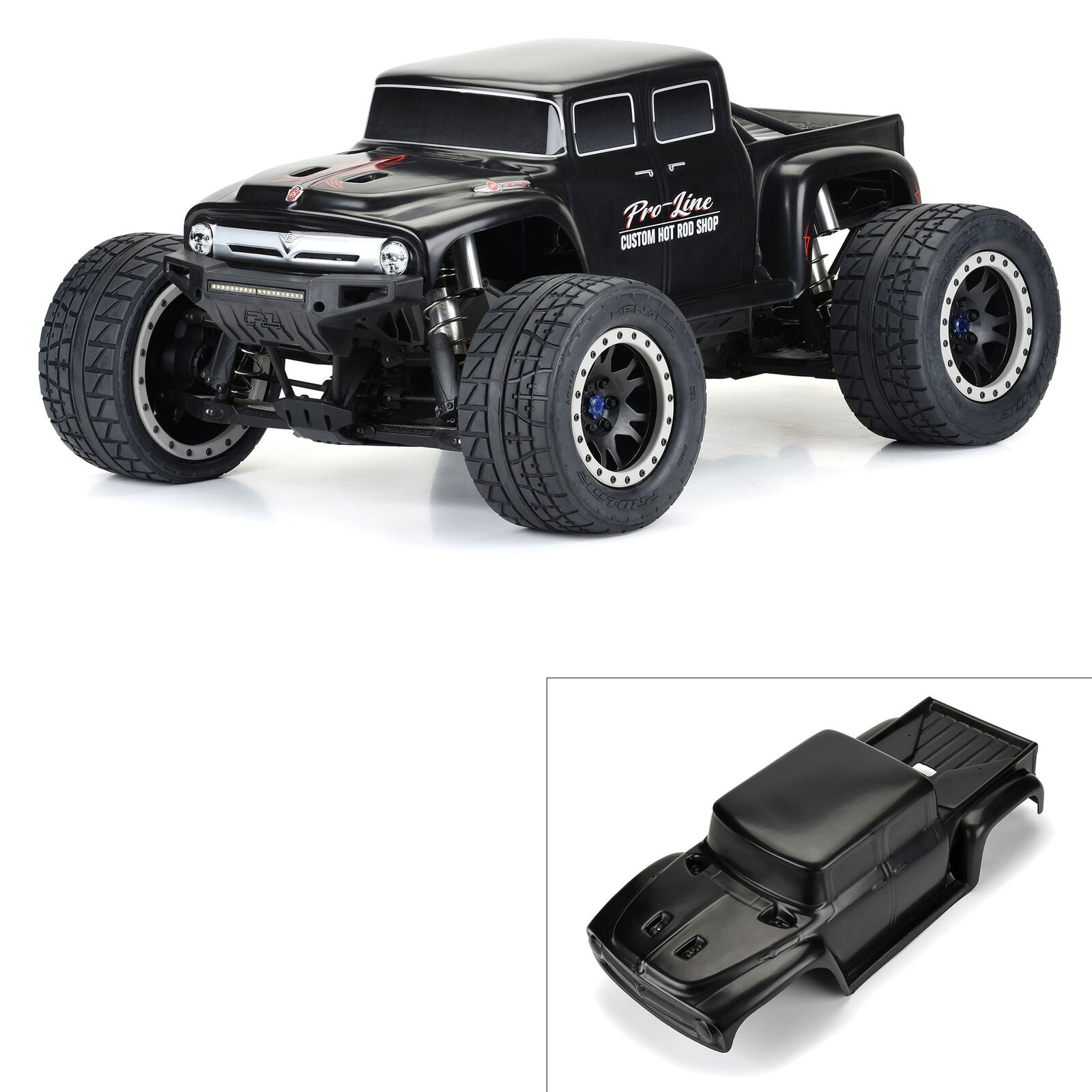 PROLINE 3610-18 1/5 Pre-Cut Ford F-100 Bash Armor Black Body: X-MAXX