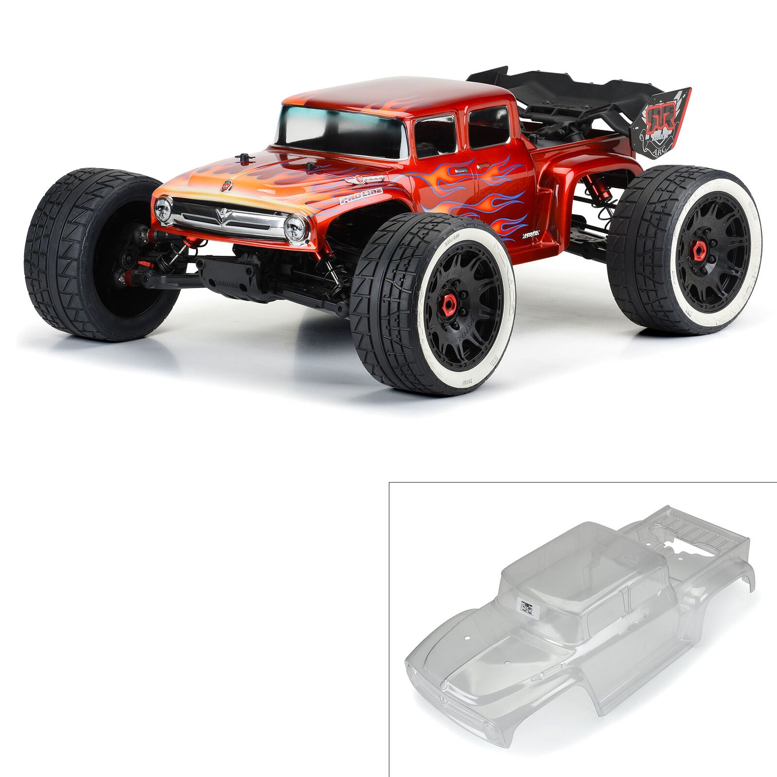 PROLINE 3611-17 1/5 Pre-Cut 1956 Ford F-100 Clear Body: Kraton 8S