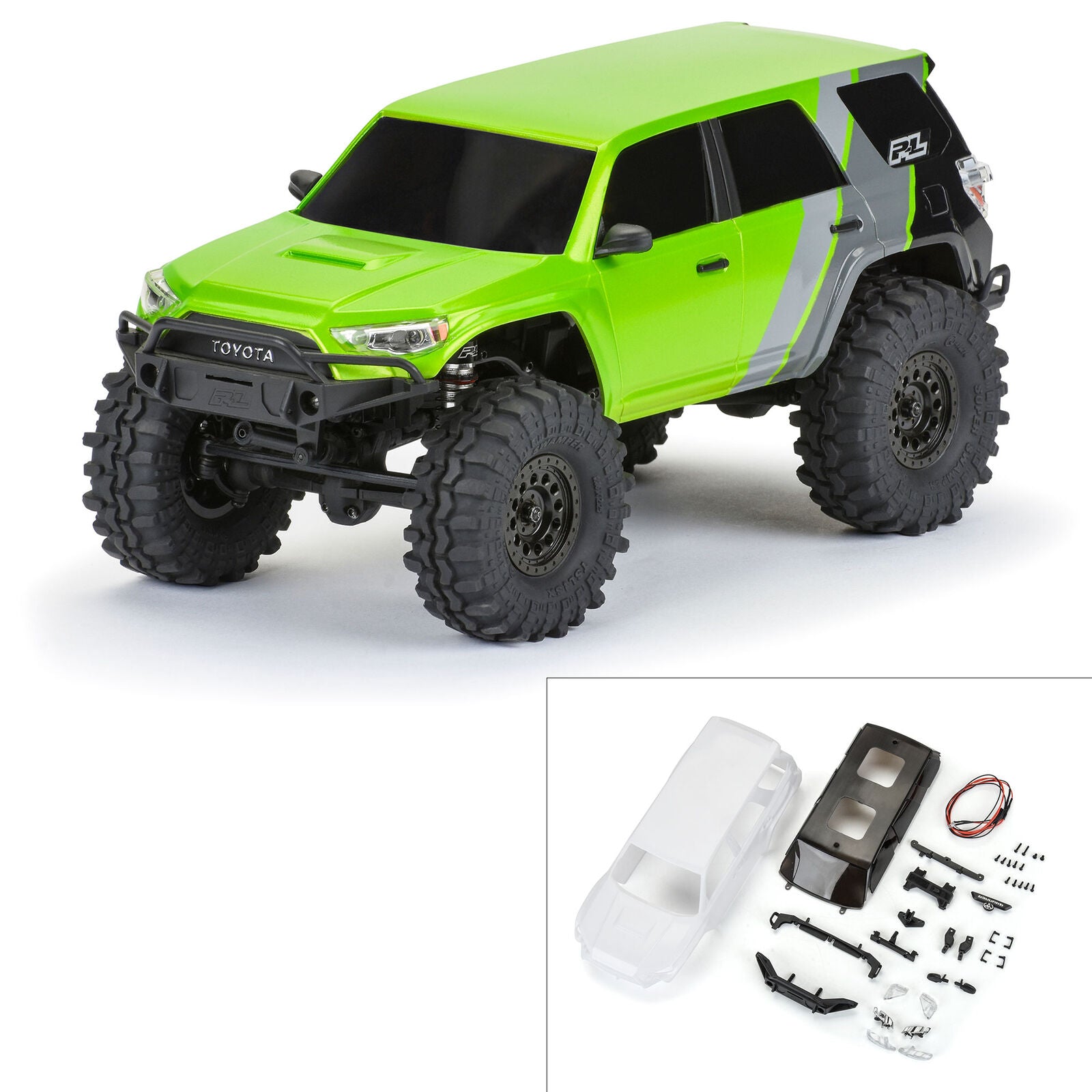 PROLINE PRO362100 1/24 2023 Toyota 4Runner TRD Pro White Hard Body Unassembled: SCX24