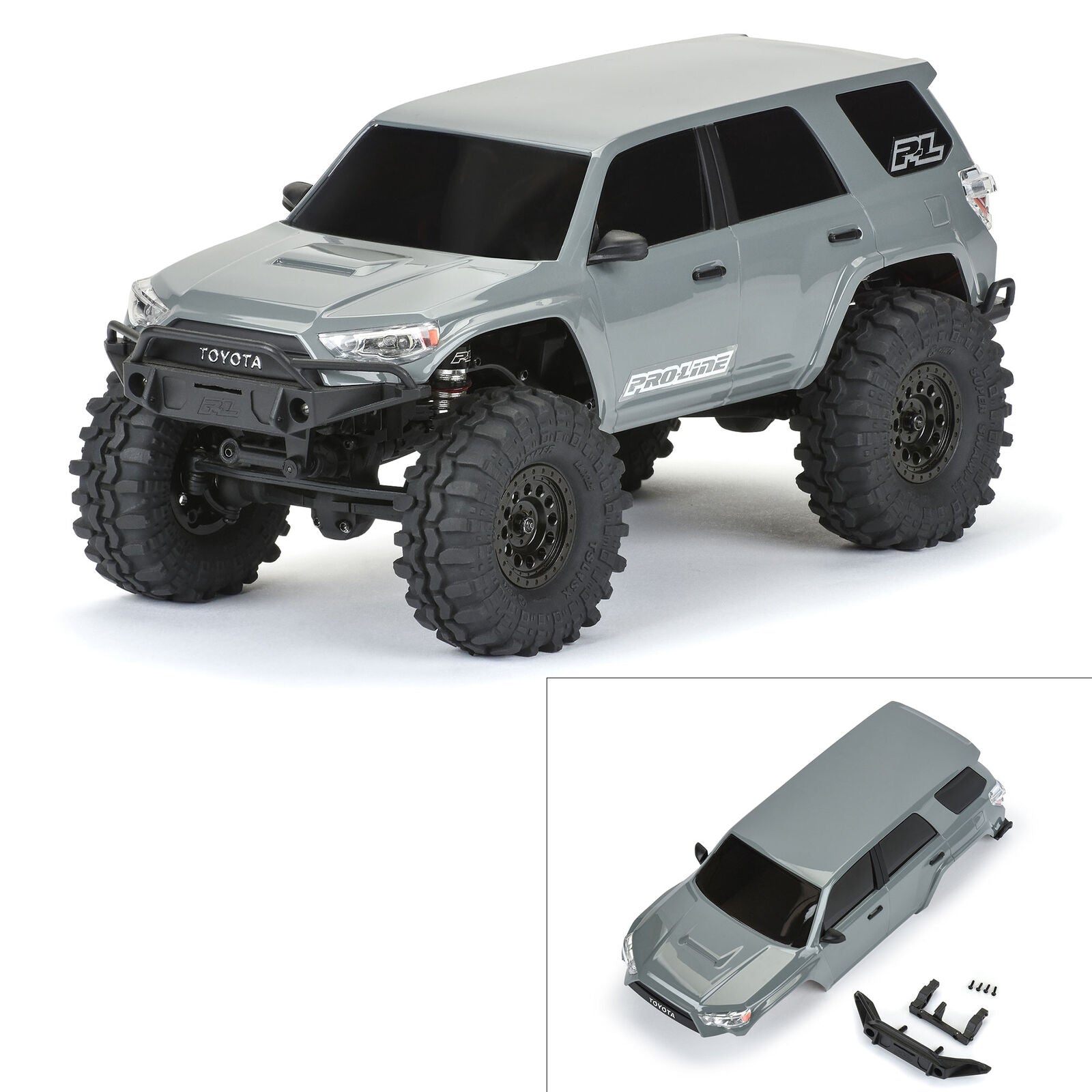 PROLINE PRO362114 1/24 2023 Toyota 4Runner TRD Pro Gray Hard Body Assembled: SCX24