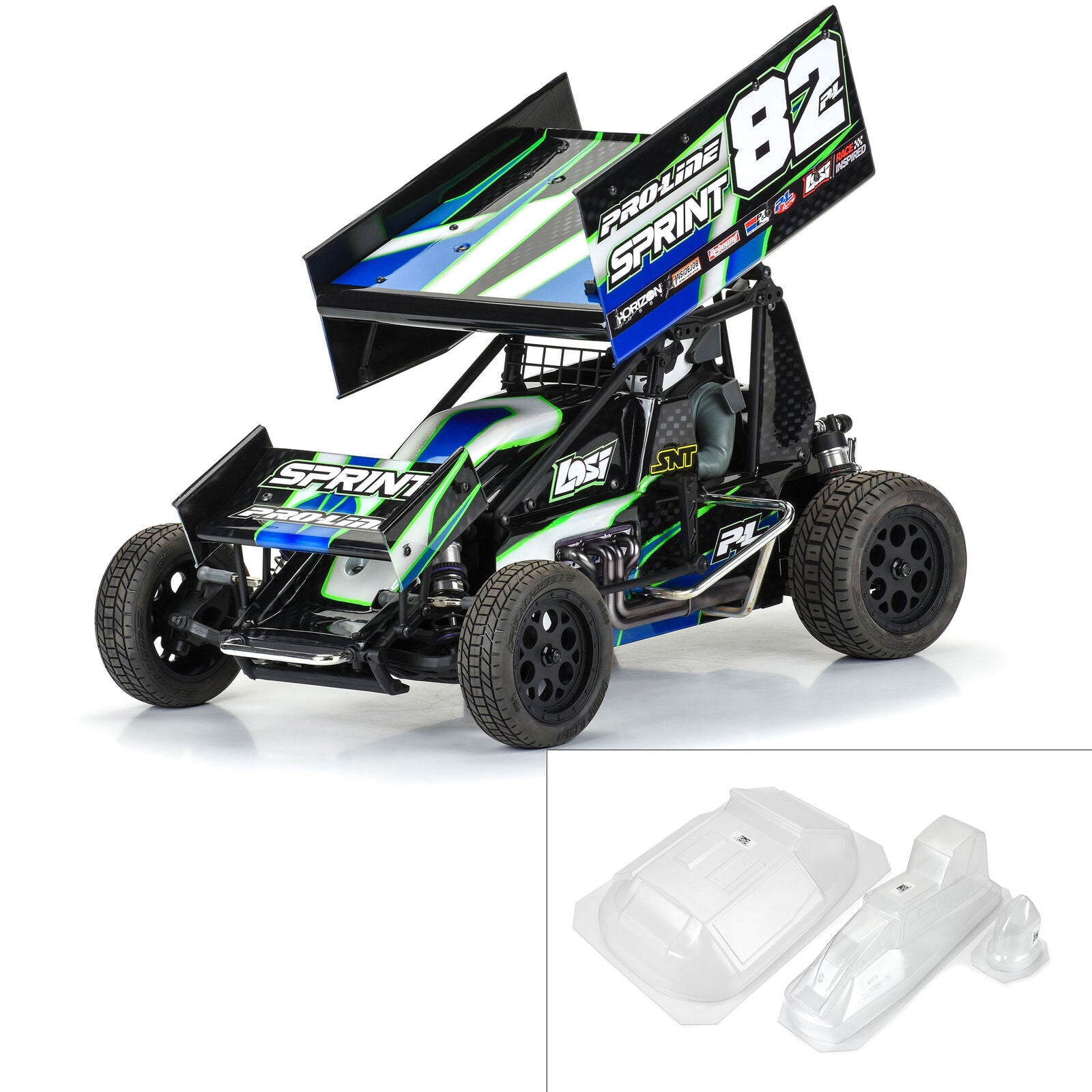 PROLINE PRO367400 1/10 Sprint Car Light Weight Clear Body Panel Kit: Losi Sprint Car