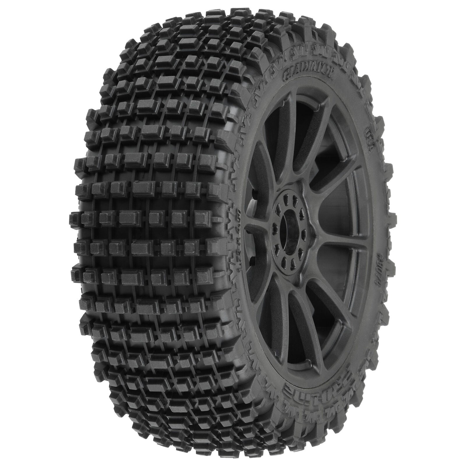 PROLINE 9074-21 1/8 Gladiator M2 Fr/Rr Buggy Tires Mounted 17mm Black Mach 10 (2)