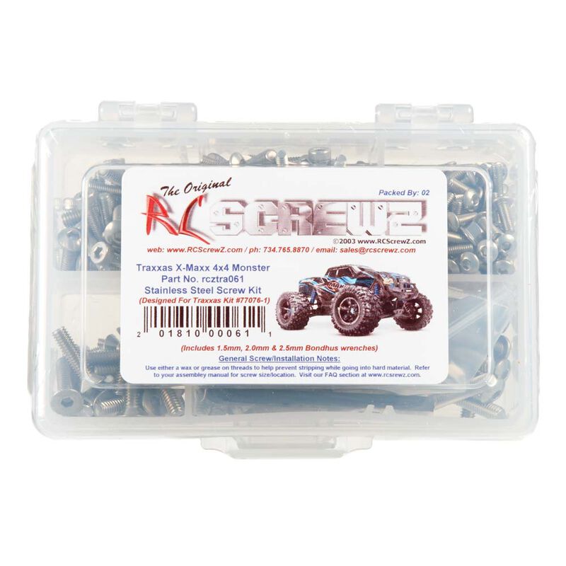RC SCREWZ RCZTRA061 Stainless Steel Screw Kit Traxxax X-Maxx
