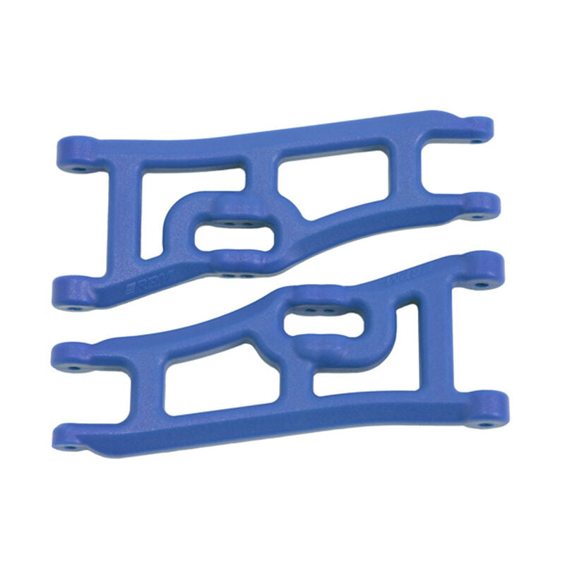 RPM 70665 Wide Front A-Arms, Blue: Rustler, Stampede 2WD