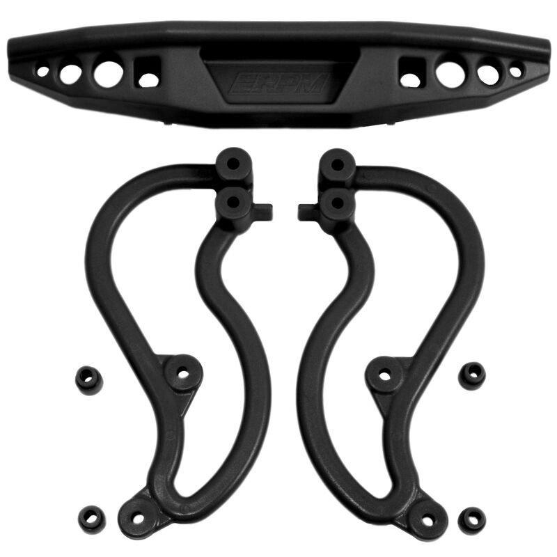 RPM 70832 Rear Bumper, Black Stampede 2WD, Requires An RPM# 80902, Traxxas #3677, Or a Traxxas #3678 Wheelie Bar, Not Included
