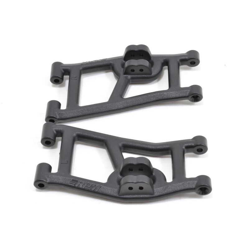 RPM 73242 Losi Rock Rey Front A-Arm Set (Black) (2)