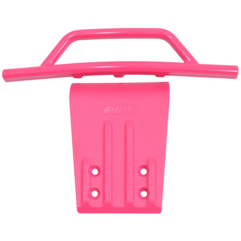 RPM 80957 Front Bumper & Skid Plate: Pink Slash 2WD N SLH