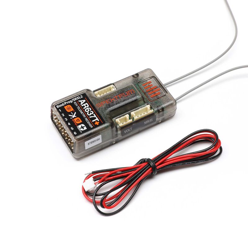 SPEKTRUM SPM-1032 AR637T+ DSMX 6-Channel AS3X+ & SAFE Telemetry Receiver