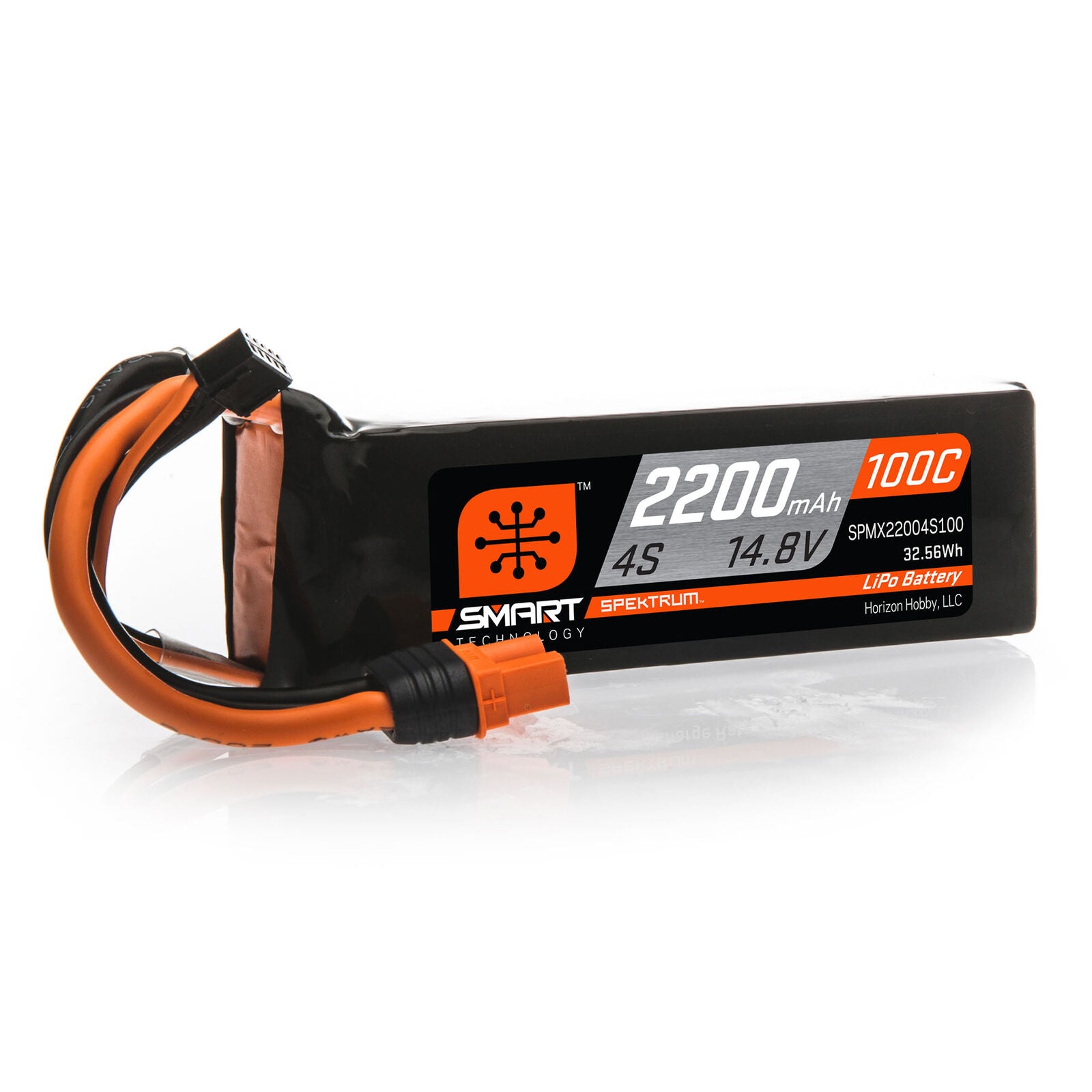 SPEKTRUM SPMX22004S100 14.8V 2200mAh 4S 100C Smart LiPo Battery: IC3