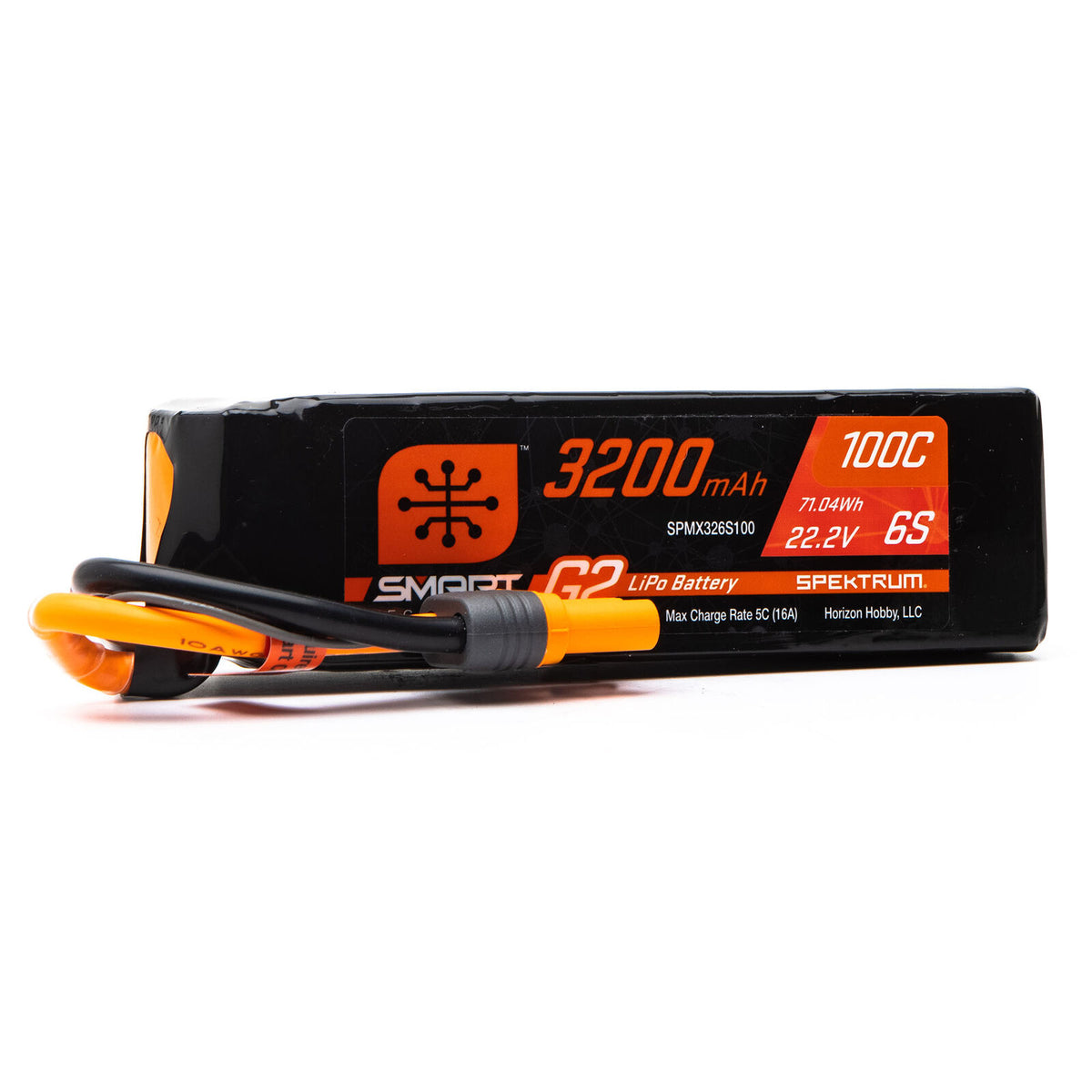 SPEKTRUM SPMX326S100 22.2V 3200mAh 6S 100C Smart G2 LiPo Battery: IC5