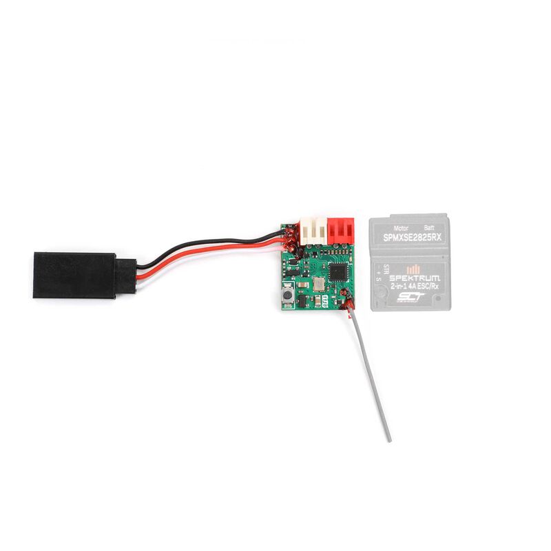 SPEKTRUM SPMXSE2825RX 10A 2-in-1 Brushed ESC / SLT Receiver: Micro-B