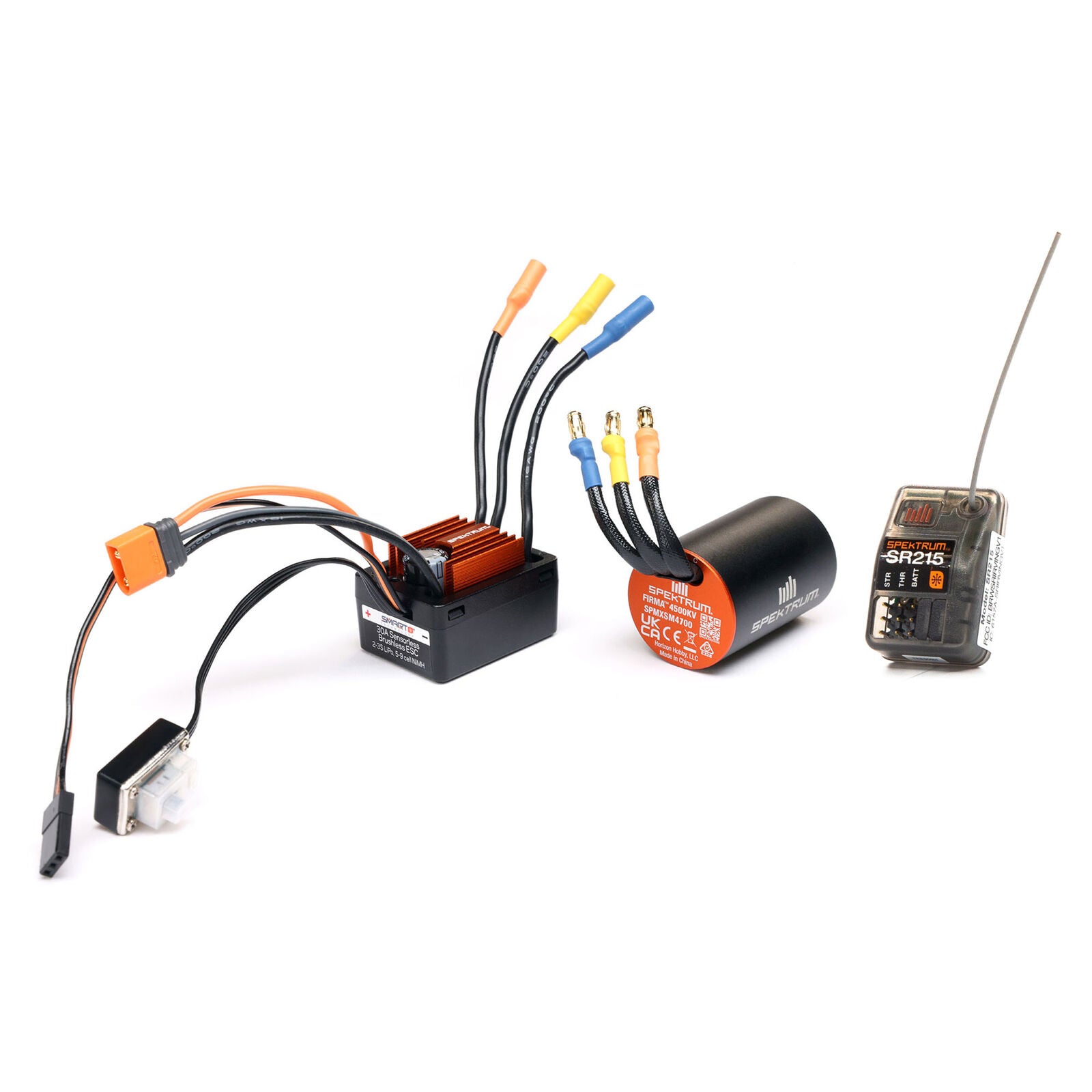 SPEKTRUM SPMXSEMC25 Firma Brushless Motor / ESC / Receiver Combo, 4500Kv: NASCAR