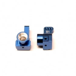 STRC STC91418-T1B Aluminum Rear Hub Carriers 1 degree Toe-in for Associated DR10 - Blue (2)