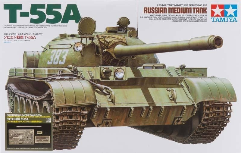 TAMIYA 25145 Russian Tank T-55A w/PE Parts