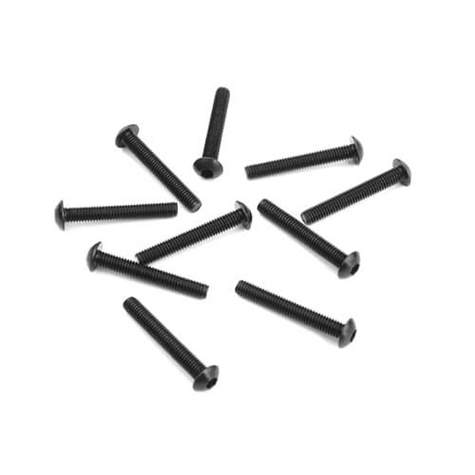 TEKNO TKR1409 M3x20mm Button Head Screws, Black (10)
