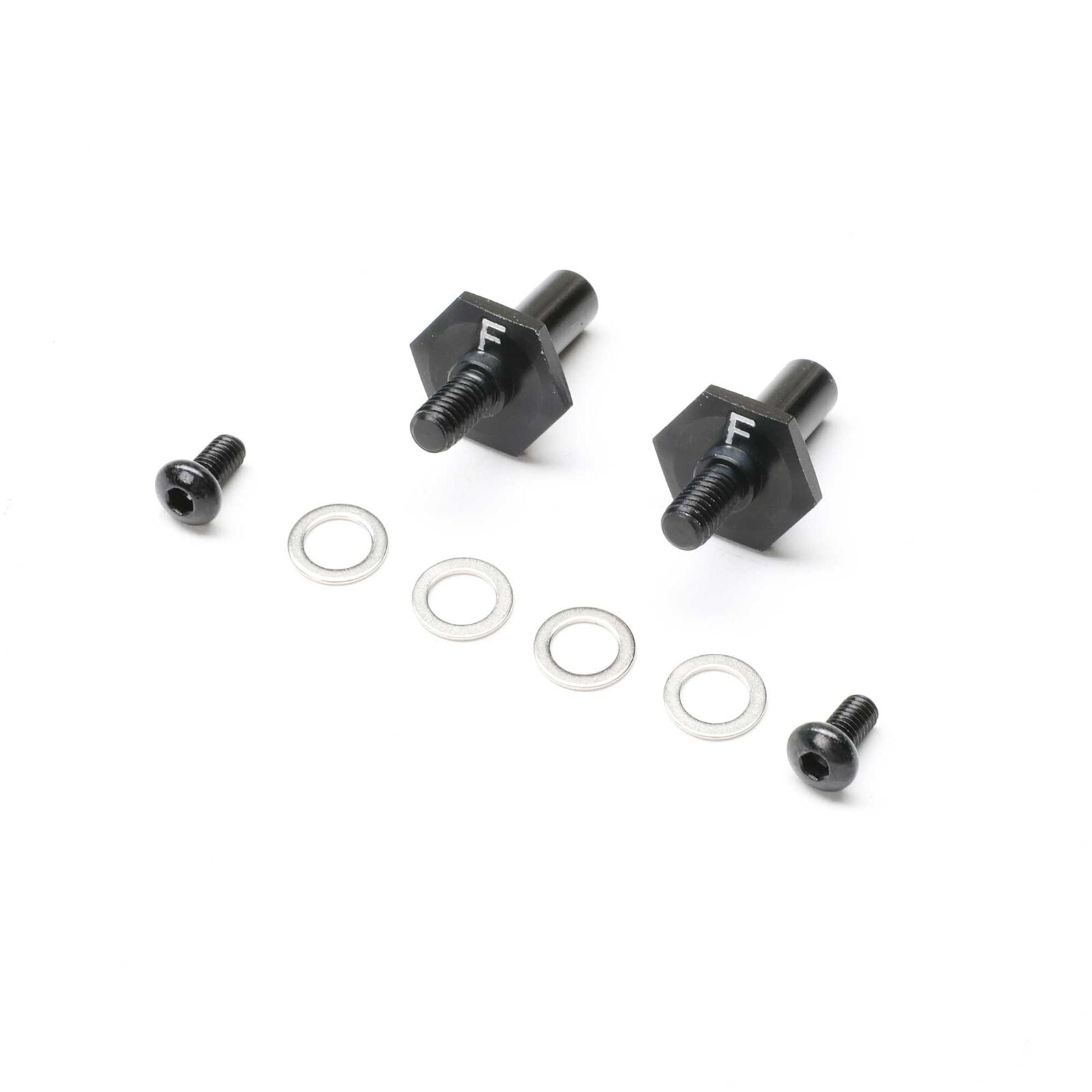 LOSI TLR-1054 Front Axle Set, Aluminum, Black, 12mm: 22S Sprint