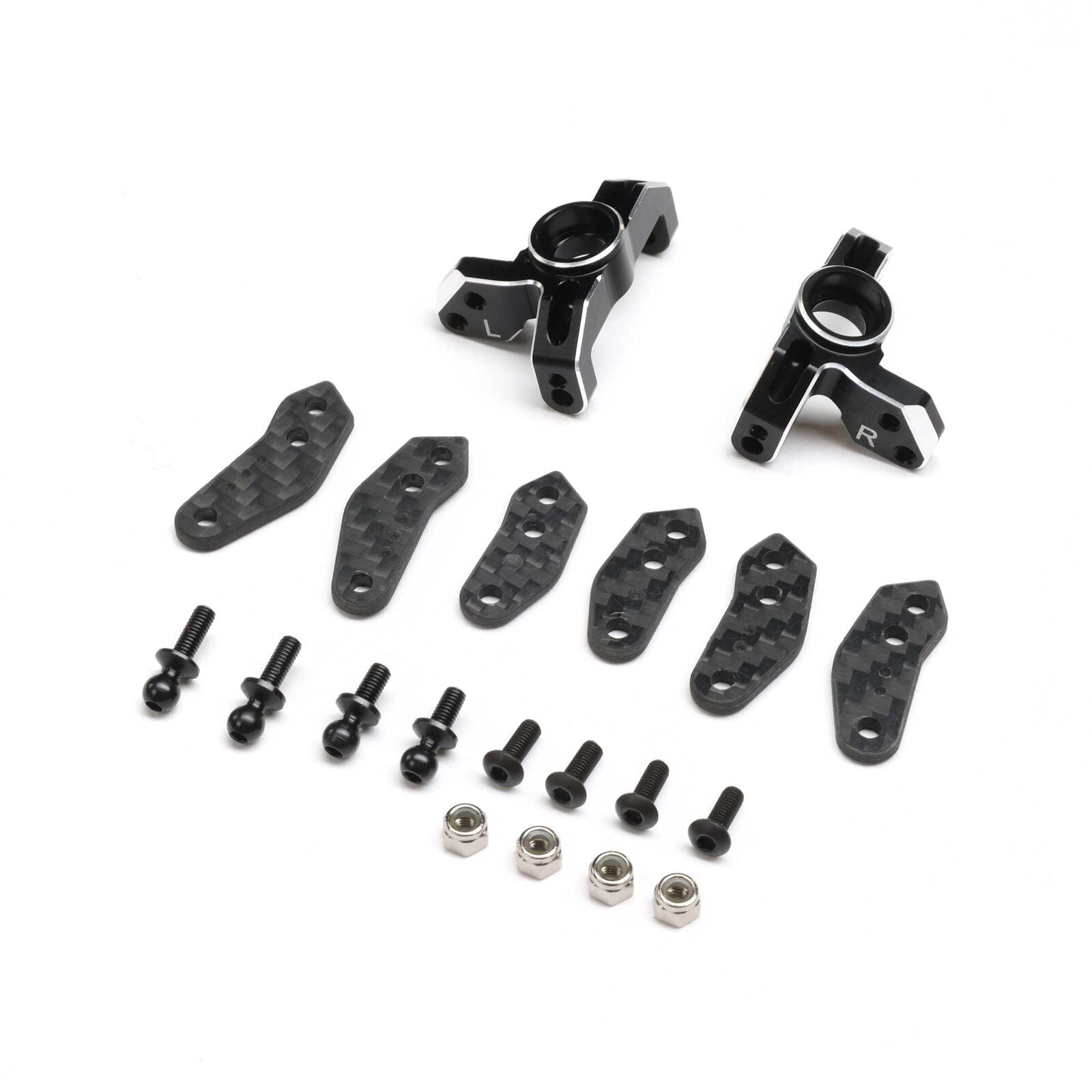 LOSI TLR-1062 Spindle Set, Aluminum, Black: 22S Sprint