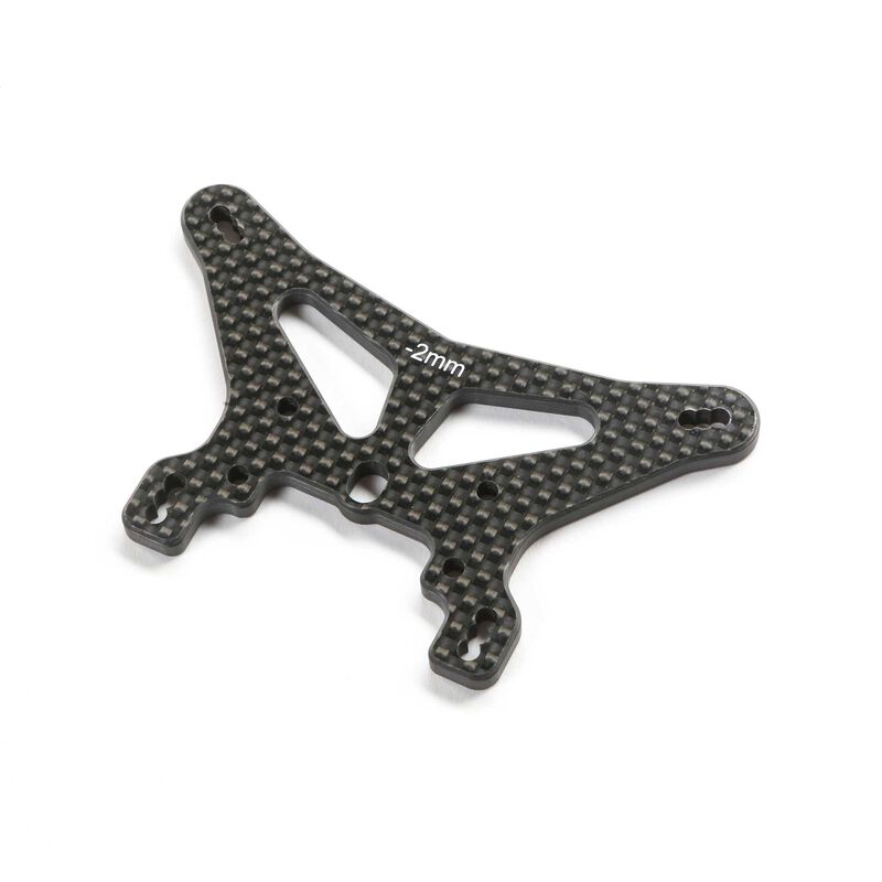 LOSI TLR-1285 Carbon Rear Shock Tower, -2mm: 22X-4 2.0